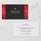 Carte De Visite Artiste moderne de maquillage Parties scintillant  (Devant / Derrière)