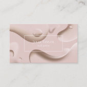 Carte De Visite Artiste moderne de salon de beauté rose pâle (Devant)