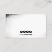 Carte De Visite Artiste moderne de tatouage noir et blanc (Dos)