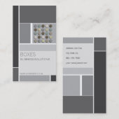 Carte De Visite Artiste moderne Grille Abstraite Monochrome Dots F (Devant / Derrière)