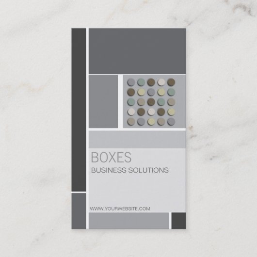 Carte De Visite Artiste moderne Grille Abstraite Monochrome Dots F (Devant)