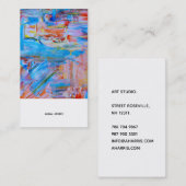 Carte De Visite Artiste Moderne Professionnel (Devant / Derrière)