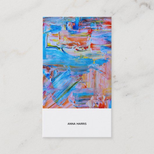 Carte De Visite Artiste Moderne Professionnel (Devant)