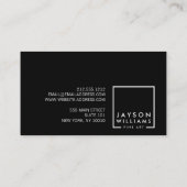 Carte De Visite Artiste moderne Rose Abstrait Gold/Black Brushstro (Dos)