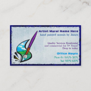 Carte De Visite Artiste mural Design graphique RÉSIDENTIEL COMMERC