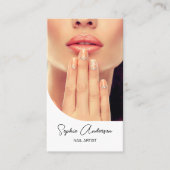 Carte De Visite Artiste Nail Moderne Blanc (Devant)