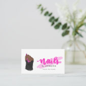 Carte De Visite Artiste Nail Tech | Nails Designer Joli Salon Bus (Debout devant)