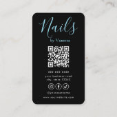 Carte De Visite Artiste Ongles Propre Code QR Technicien Ongles Mo (Dos)