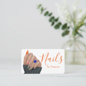 Carte De Visite Artiste Ongulaire Mode Marque de Manucure (Debout devant)