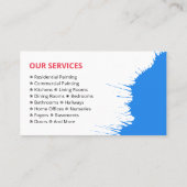 Carte De Visite Artiste-peintre de maison professionnelle Contract (Dos)