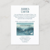 Carte De Visite Artiste peintre promotionnel (Dos)