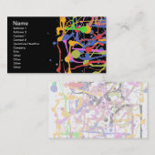 Carte De Visite Artiste personnalisé noir (Devant / Derrière)