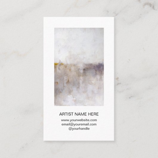 Carte De Visite Artiste photo d'art à deux faces (Devant)