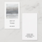 Carte De Visite Artiste photo minimaliste (Devant / Derrière)