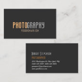 Carte De Visite Artiste photographe gris spécial (Devant / Derrière)