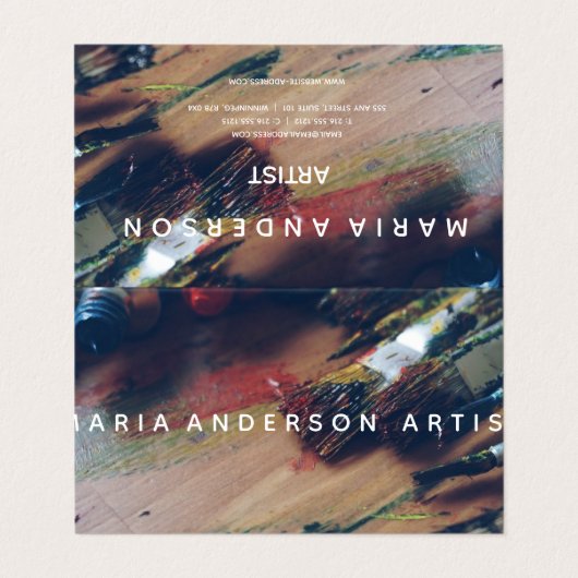 Carte De Visite Artiste professionnel (Extérieur déplié)