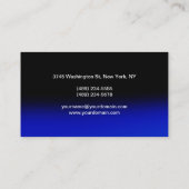 Carte de visite Artiste professionnel Blue Black C (Dos)