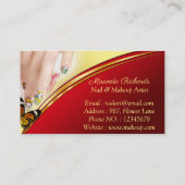 Carte De Visite Artiste professionnel de maquillage glamour (Dos)