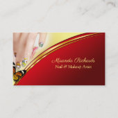 Carte De Visite Artiste professionnel de maquillage glamour (Devant)