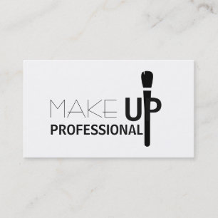 CARTE DE VISITE ARTISTE PROFESSIONNEL DE MAQUILLAGE NOIR ET BLANC
