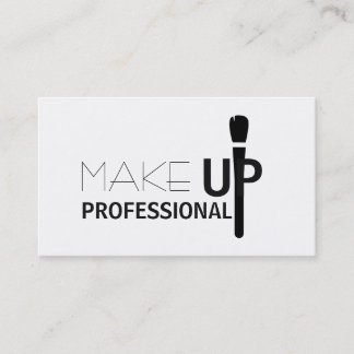 CARTE DE VISITE ARTISTE PROFESSIONNEL DE MAQUILLAGE NOIR ET BLANC