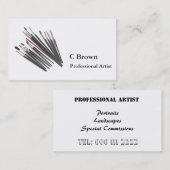 Carte De Visite Artiste professionnel fait sur commande (Devant / Derrière)