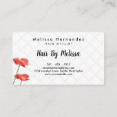 Carte De Visite Artiste professionnel floral élégant moderne de (Dos)