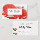 Carte De Visite Artiste professionnel floral élégant moderne de (Devant / Derrière)