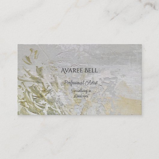 Carte De Visite Artiste professionnel (Paysage) Texture (Devant)