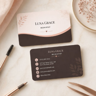 Carte De Visite Artiste Sourcils Blush Soft