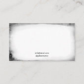 Carte De Visite Artiste stylé de tatouage à papillon noir et blanc (Dos)