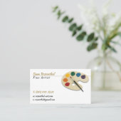 Carte De Visite Artiste Traditionnel | Palette de couleurs et bros (Debout devant)