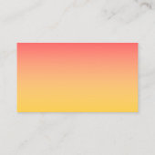 Carte De Visite Artiste Tropical Pink & Yellow Sky Ukulele (Dos)