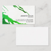 Carte De Visite Artiste | Vibrant (vert) | Variation (Devant / Derrière)
