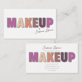 Carte De Visite Artistes professionnels du maquillage et experts d (Devant / Derrière)