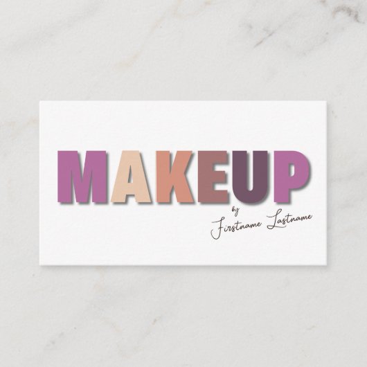Carte De Visite Artistes professionnels du maquillage et experts d (Devant)