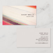 Carte De Visite Artistic Abstrait Aquarelle Art (Devant / Derrière)