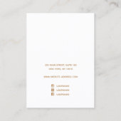 Carte De Visite Artistic Blue Aquarelle Écran d'oreille (Dos)