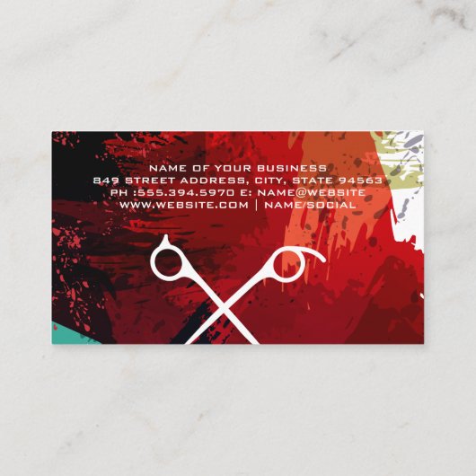 Carte De Visite Artistic Brosses | Ciseaux (Dos)