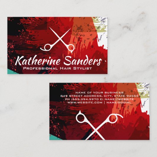 Carte De Visite Artistic Brosses | Ciseaux (Devant / Derrière)
