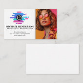 Carte De Visite Artistic Camera Logo | Model in Glasses (Devant / Derrière)