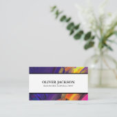 Carte De Visite Artistic Colorful Brush Strokes (Debout devant)