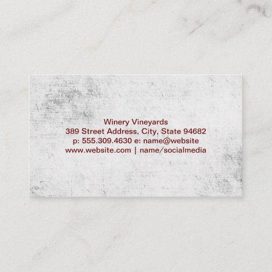 Carte De Visite Artistic | Expressive Winery (Dos)