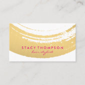 Carte De Visite Artistic Faux Métallic Or brossé (Devant)