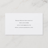 Carte De Visite Artistic Faux Or Brossé Texture Noir (Dos)