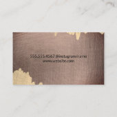 Carte De Visite Artistic Metallic à deux tons (Dos)