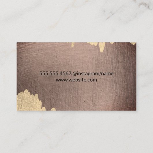 Carte De Visite Artistic Metallic à deux tons (Dos)