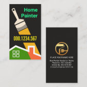 Carte De Visite Artistic Paint Brush Painting Home (Devant / Derrière)