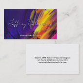 Carte De Visite Artistic Peint Artokes Arrière - plan (Devant / Derrière)