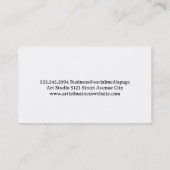 Carte De Visite Artistic Peint Artokes Arrière - plan (Dos)